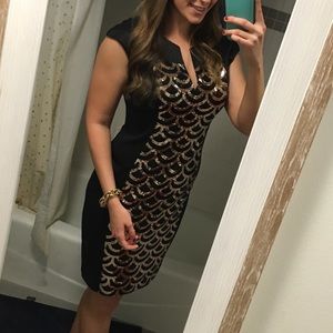 Gold/ Black Sequin Dress